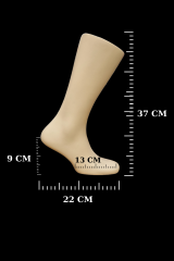 Fiber Erkek Kısa Sol Ayak Çorap Mankeni
