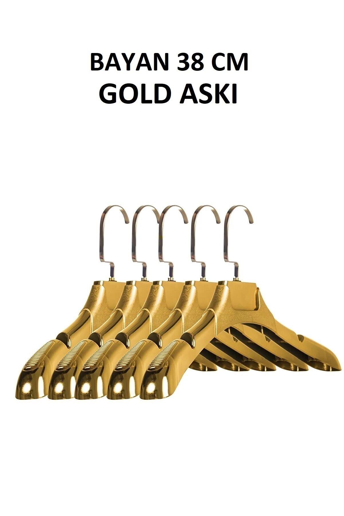 Bayan 38 Cm Gold Renk Ceket Askısı 10 Adet