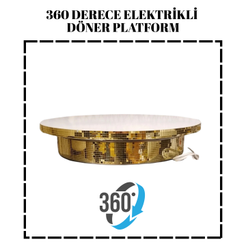 150 Kg Taşıma Kapasiteli Döner Platform Elektrikli 60 cm