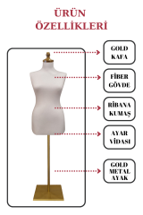 Gold Ayaklı 36-38-40 beden vitrin amaçlı terzi mankeni vitrin mankeni İĞNE BATMAZ