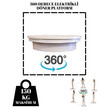 360 Derece Fotoğraf Çekimi İçin Döner Platform