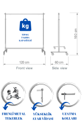 Yüksek Kalite Krom Kaplama Metal Orta Stand