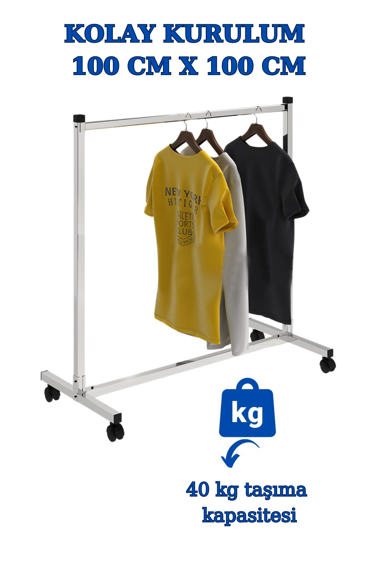 Tekli Sabit Krom Metal Orta Stand