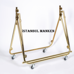 Yüksek Kalite Gold Kaplama Katlanabilir Metal Orta Stand