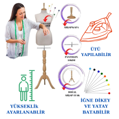 38 Beden Süngerli Terzi Mankeni Prova Mankeni