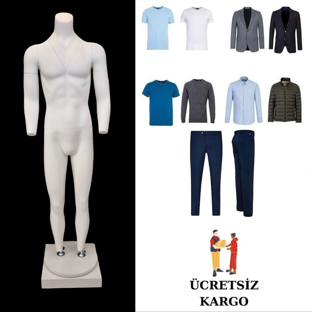 1.Nesil Fotoğraf Erkek Çekim Mankeni Hayalet Manken- Ghost Mannequin