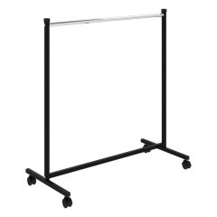 Ekonomik Tek Katlı Tekerlekli Askılık Elbise Askılığı Orta Stand