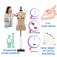 Özel Ayak Süngerli Terzi Mankeni Prova Mankeni 34-46 Beden Arası