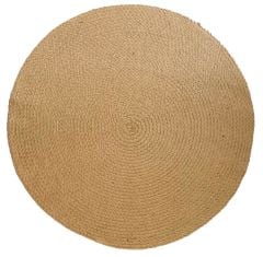 Paspasçım Naturel Yuvarlak Jüt Halı Örgü Hasır Kilim