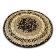 Paspasçım Renkli Yuvarlak Jüt Halı Örgü Hasır Kilim
