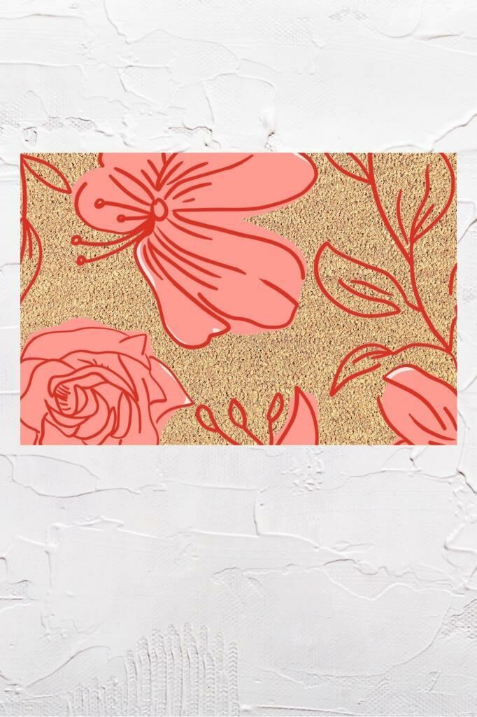Paspasçım 40x60 Flores Doğal Koko Dış Kapı Önü Paspası
