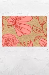 Paspasçım 40x60 Flores Doğal Koko Dış Kapı Önü Paspası