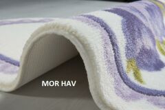 Confetti Rosa 80x130 Oval Oymalı Kaymaz Banyo Paspası