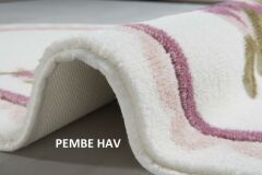 Confetti Rosa 80x130 Oval Oymalı Kaymaz Banyo Paspası