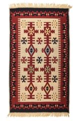 Giz Home Geleneksel Pamuklu Çift Taraflı Kilim Halı İpek