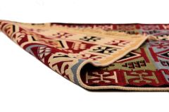 Giz Home Geleneksel Pamuklu Çift Taraflı Kilim Halı İpek