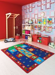 Confetti Hopscotch Çocuk Odası Anaokulu Seksek Oyun Halısı