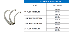 FLEXİBLE HORTUMLAR - 11/2'' FLEX HORTUM -100 cm.