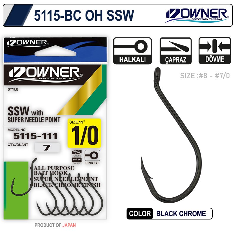 Owner 5115 Oh Ssw Black Chrome İğne