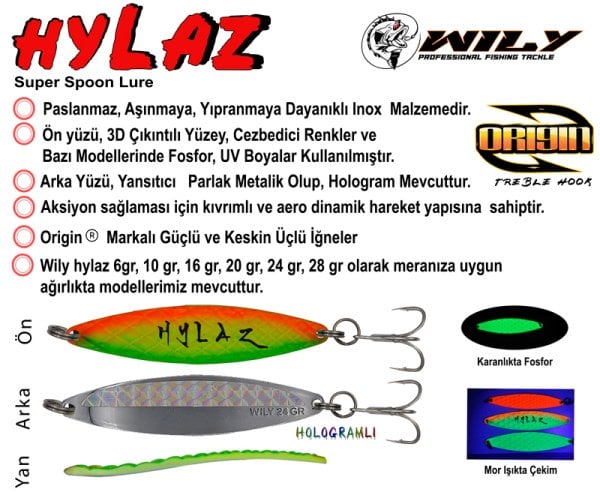 Wily Hylaz Kaşık  10 gr  60 mm - Hologramlı