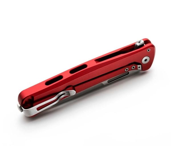 Lionsteel Skinny Red Aluminum Stone Washed Blade Çakı