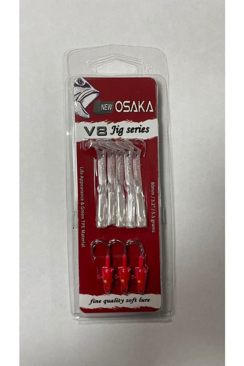 Osaka V8 Jig Series Pearl Red Head