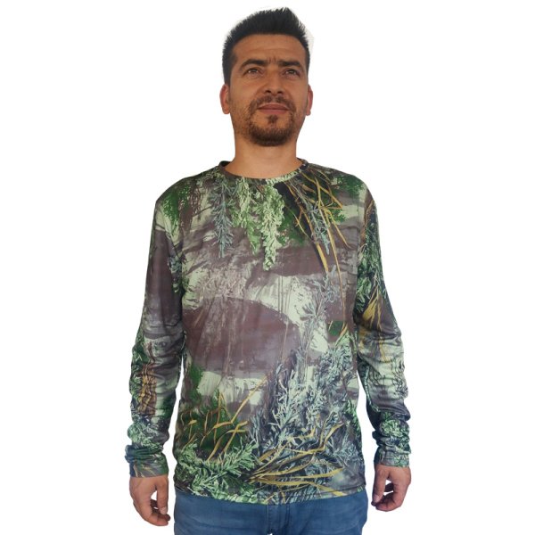 Antler Adaçayı Desen Uzun Kollu Tshirt  M