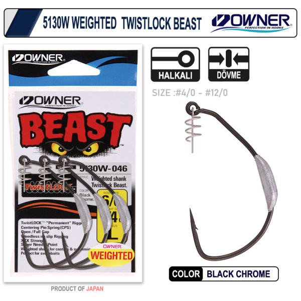 Owner 5130W Weigted Twistlock Beast Silikon İğnesi