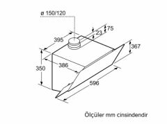 Bosch DWK65AD70R Duvar Tipi Davlumbaz 60 cm Antrasit Gri