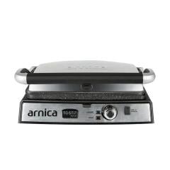 Arnica GH26240 Tostit Maxi 2000 W 6 Adet Pişirme Kapasiteli Teflon Çıkarılabilir Plakalı Izgara ve Tost Makinesi Inox