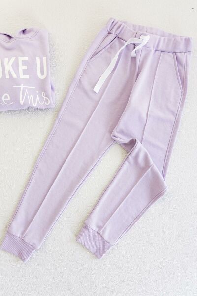 Kapüşonlu Kız Çocuk Eşofman Takımı