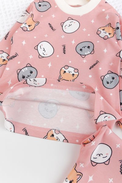 Fiğürlü %100 Pamuk Kız Erkek Bebek Çocuk Pijama Takımı SOMON - 2 Yaş