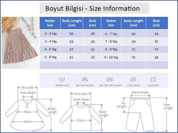 Çizgili Desenli Yazlık Kız Çocuk Elbise