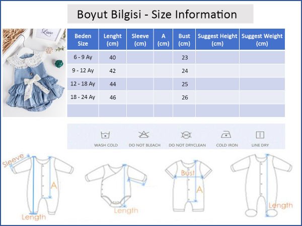Güpürlü Fırfırlı Kız Bebek Tulum Bebek Yazlık Elbise