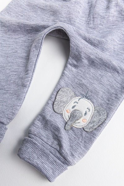 Fil Figürlü Üçlü Yelekli Kız Bebek Takım