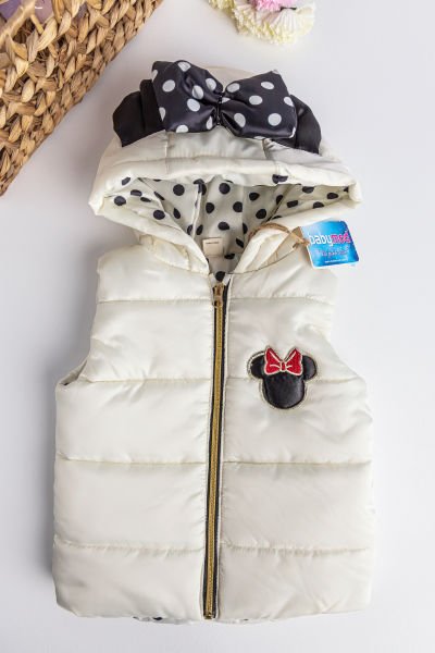 Kapüşonu Fiyonklu Kız Bebek Şişme Yelek