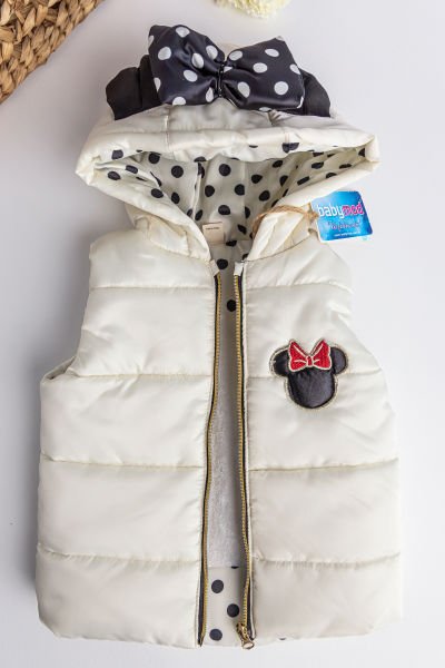 Kapüşonu Fiyonklu Kız Bebek Şişme Yelek