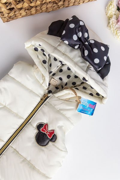 Kapüşonu Fiyonklu Kız Bebek Şişme Yelek