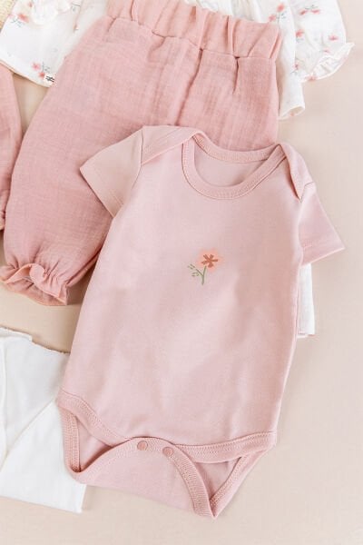 Müslin 100% Pamuk 10'lu Kız Bebek Hastane Çıkışı Yeni Doğan Set