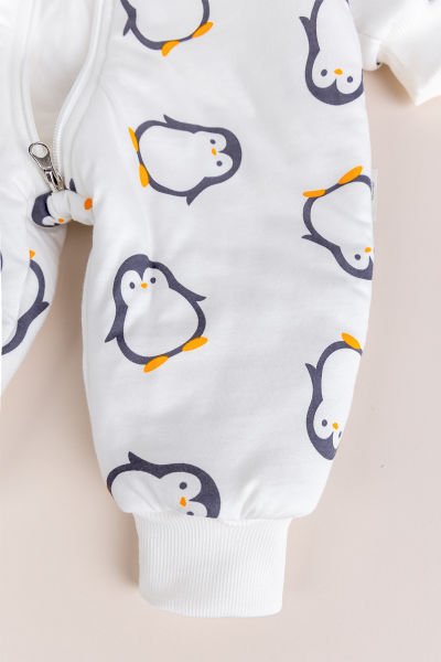 Elyaf Dolgulu 2,5 Tog Pamuklu Penye Astarlı Kız /Erkek Çocuk Uyku Tulumu KREM - 4 Yaş