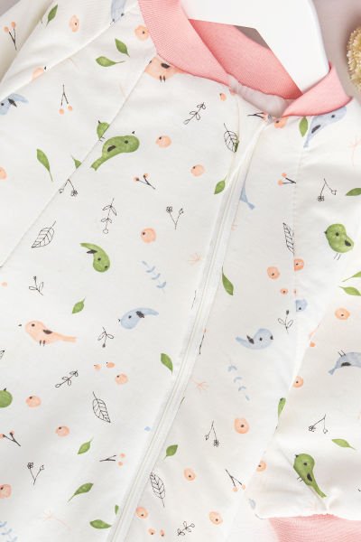 Kuş Desenli Kız Bebek-Çocuk Uyku Tulumu