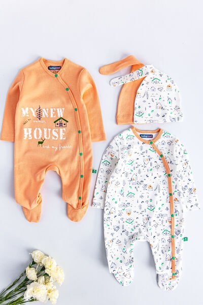 My House Bebek Tulum Uzun Kollu İkili Bebek Tulum