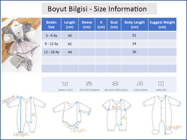 Çiçek Desenli Fırfırlı Kız Bebek Tulum Salopet Takım
