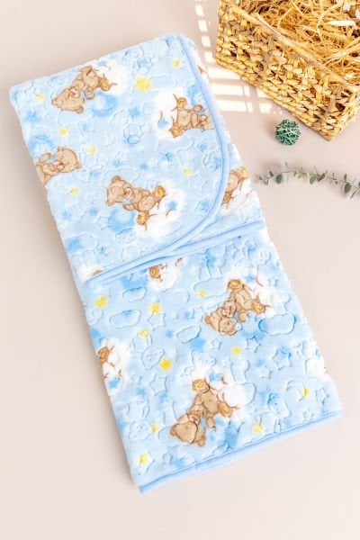 Figürlü Peluş Kız/Erkek Bebek Battaniye