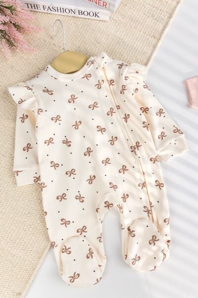 Üçlü 100% Pamuk Kız Bebek Tulum
