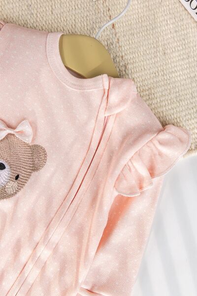 Üçlü 100% Pamuk Kız Bebek Tulum