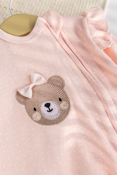 Üçlü 100% Pamuk Kız Bebek Tulum