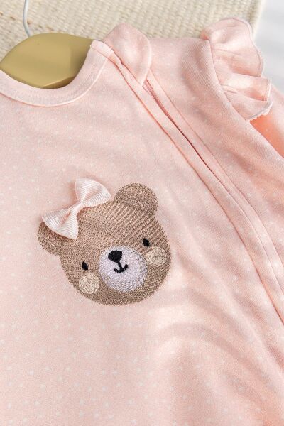 Üçlü 100% Pamuk Kız Bebek Tulum