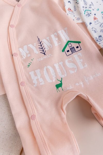 Kız Bebek Tulum İkili Uzun Kollu Tulum Takım