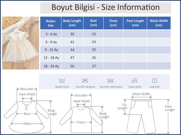 Brodeli Kısa Kollu Yazlık Kız Bebek Tül Elbise